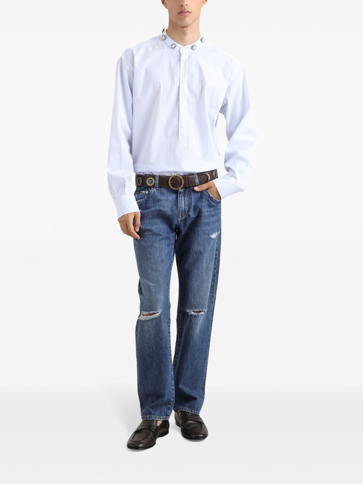 Dolce &amp; Gabbana Men Classic Cotton Jeans With Tag With Abrasions
