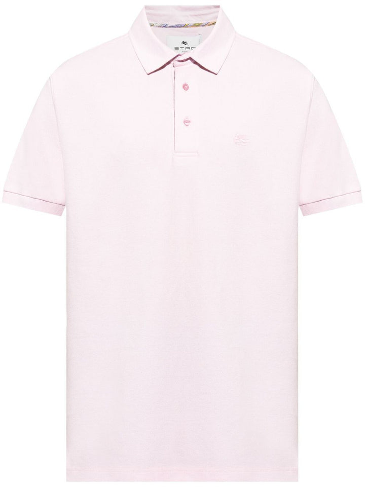 Etro Men Pegaso-Embroidered Polo Shirt