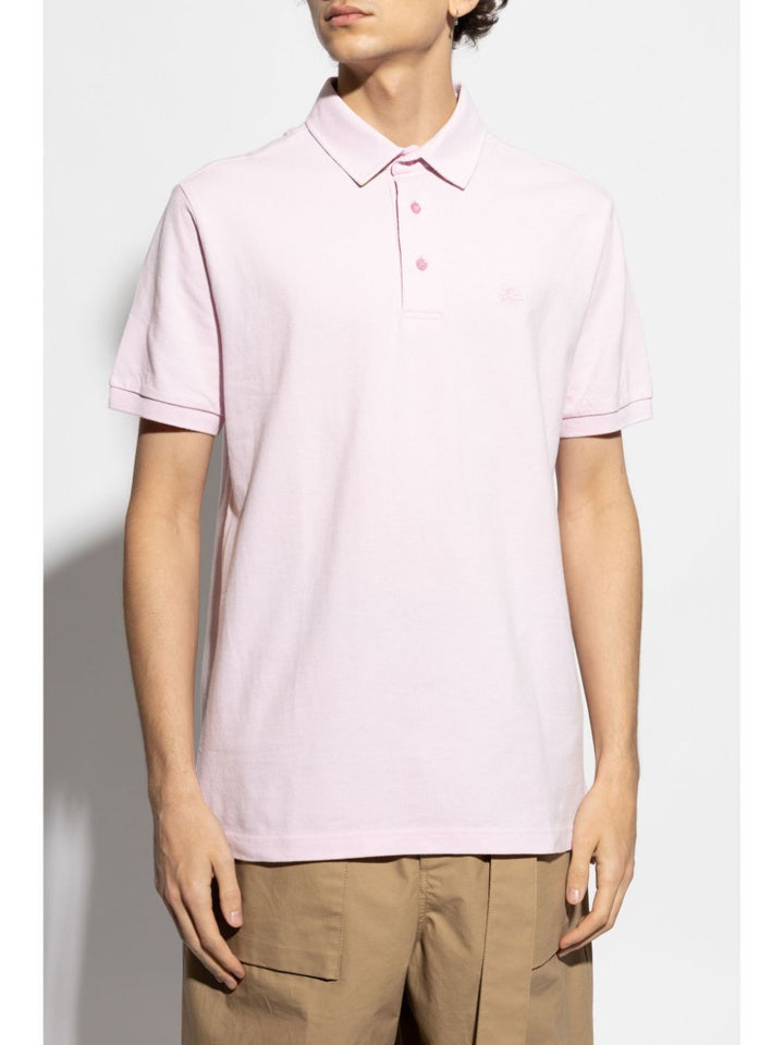 Etro Men Pegaso-Embroidered Polo Shirt