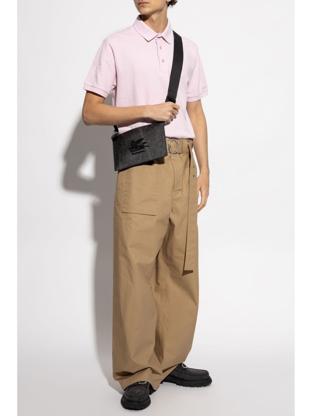 Etro Men Pegaso-Embroidered Polo Shirt