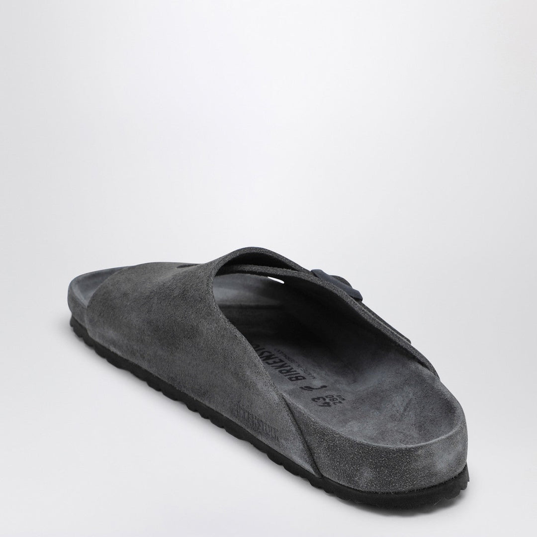 Birkenstock Slide Zürich Exquisite Grey In Suede