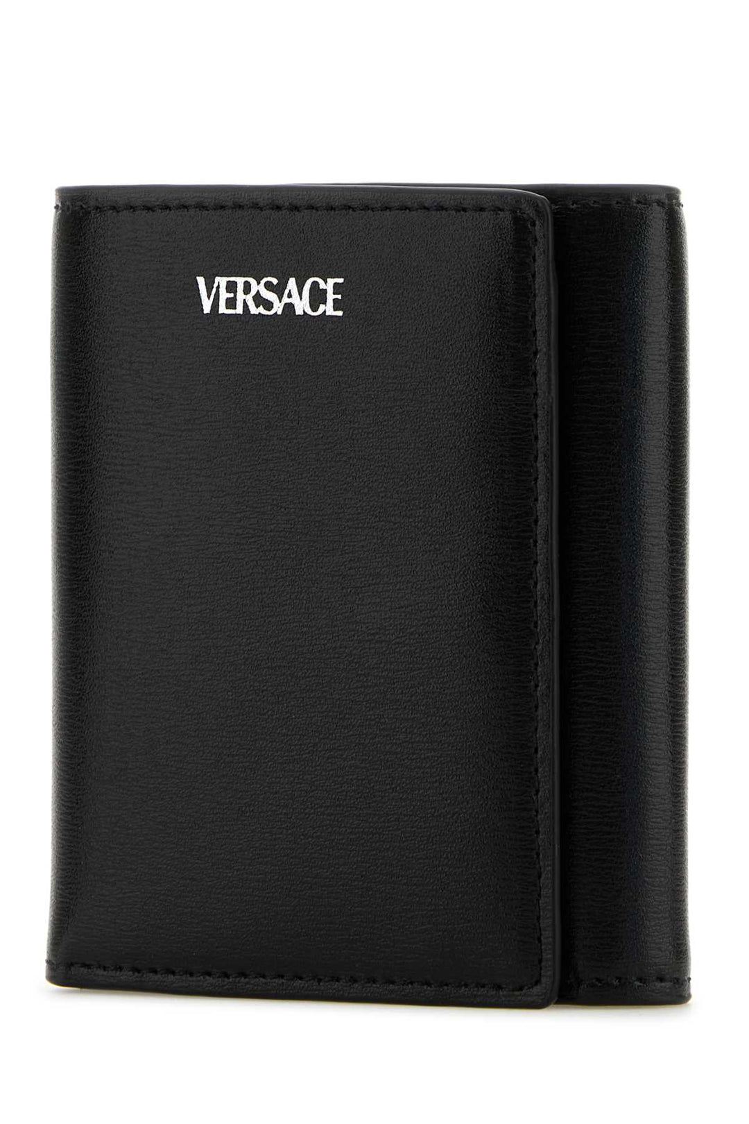 VERSACE Trifold Mini Leather Wallet