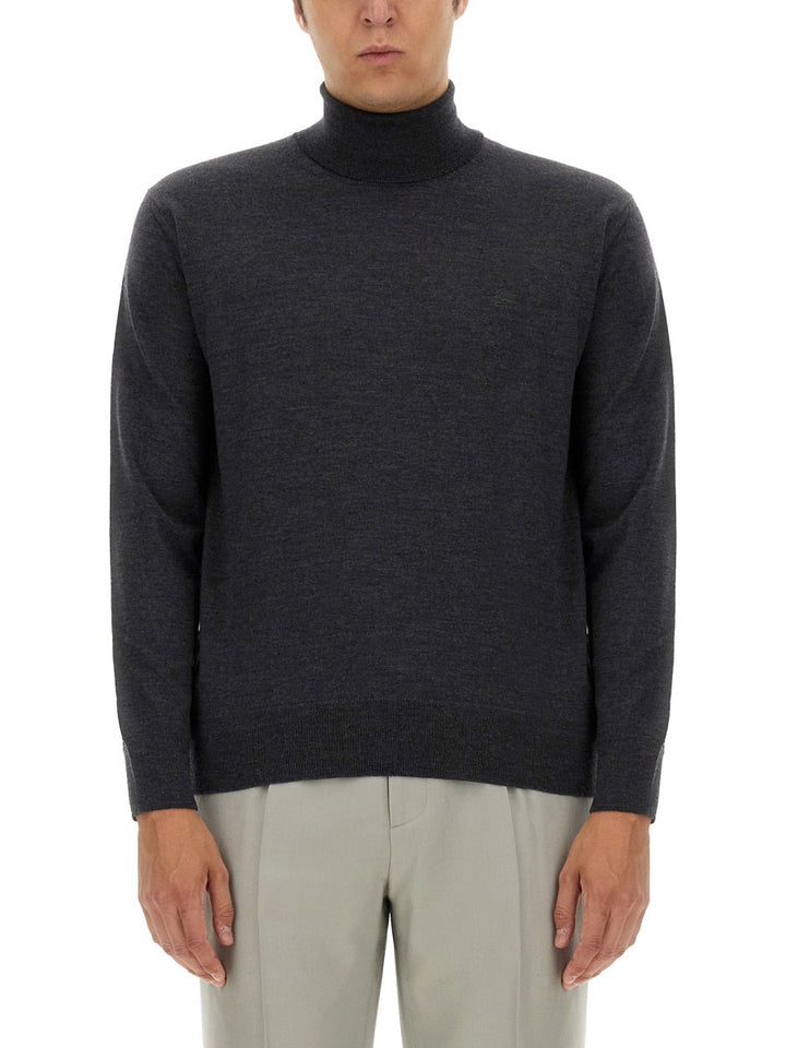 Etro Men Turtleneck With Embroidery