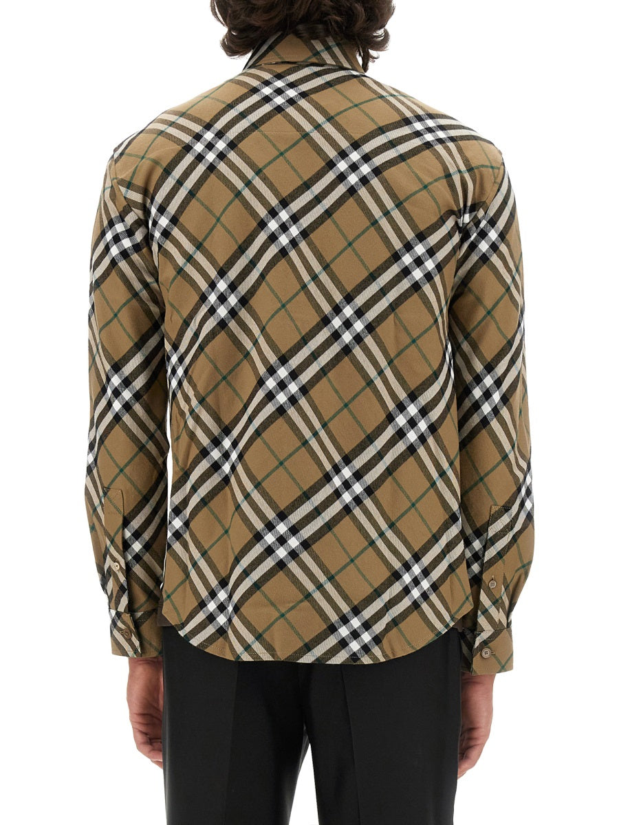 Burberry Men Shirt With Check Pattern