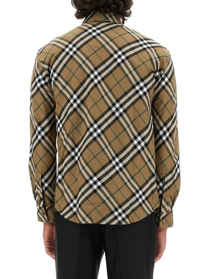 Burberry Men Shirt With Check Pattern