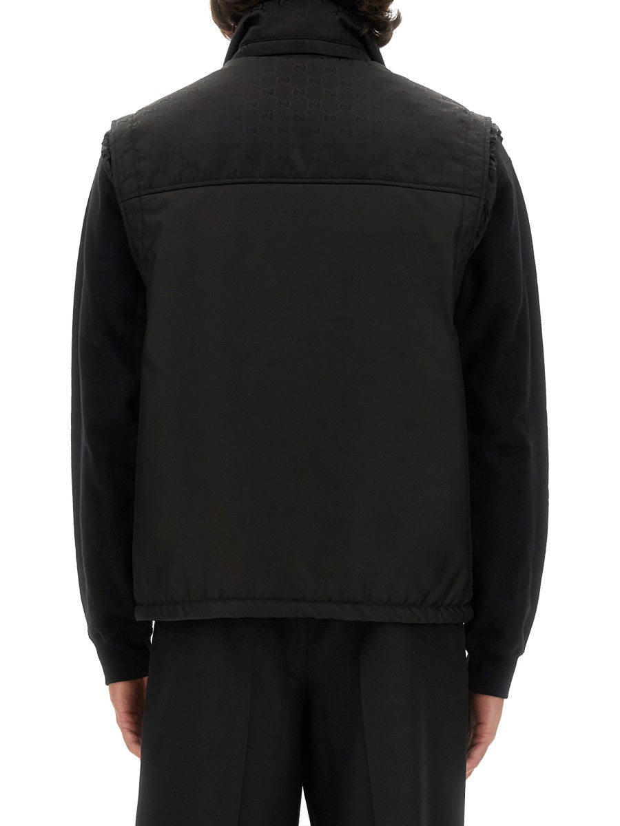 Gucci Men Nylon Gg Vest