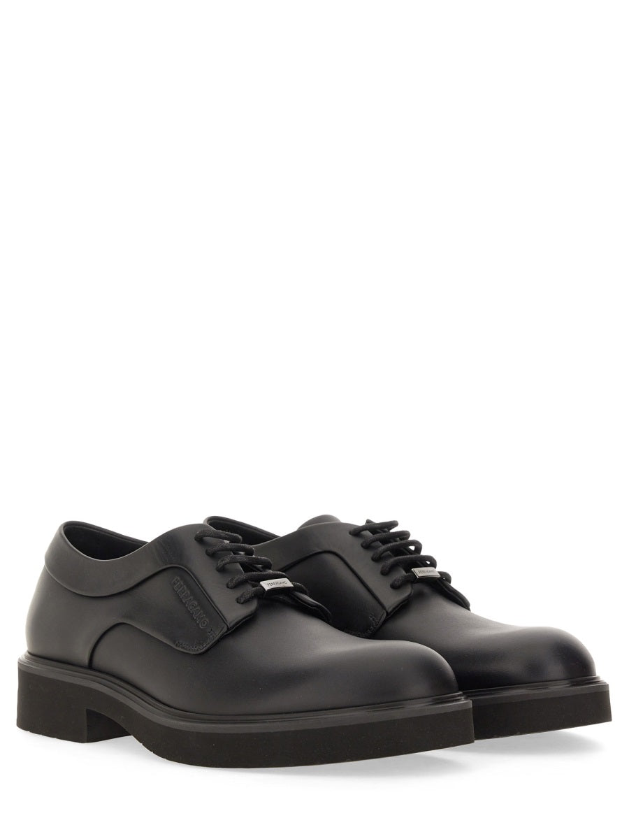 Ferragamo Men Derby With Ornament