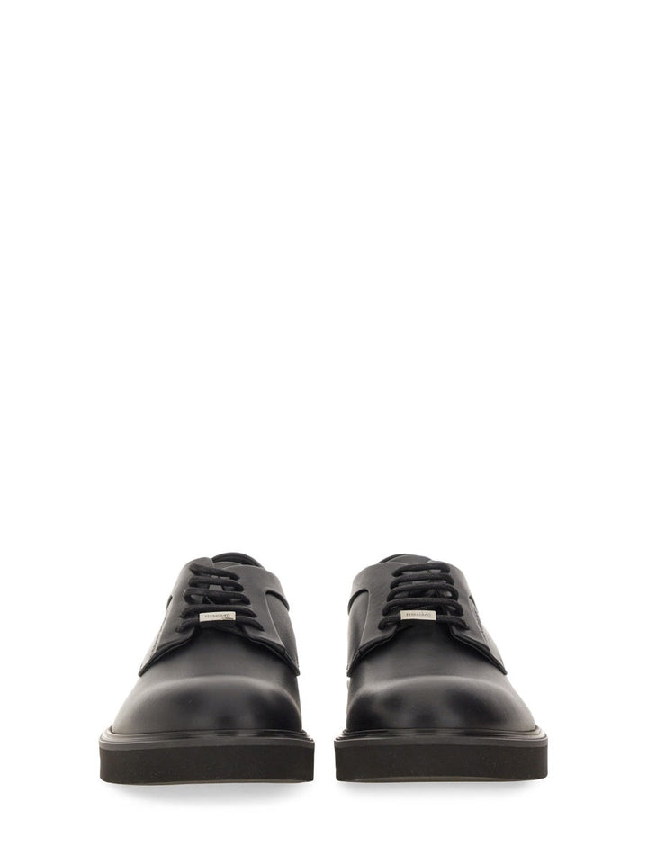 Ferragamo Men Derby With Ornament
