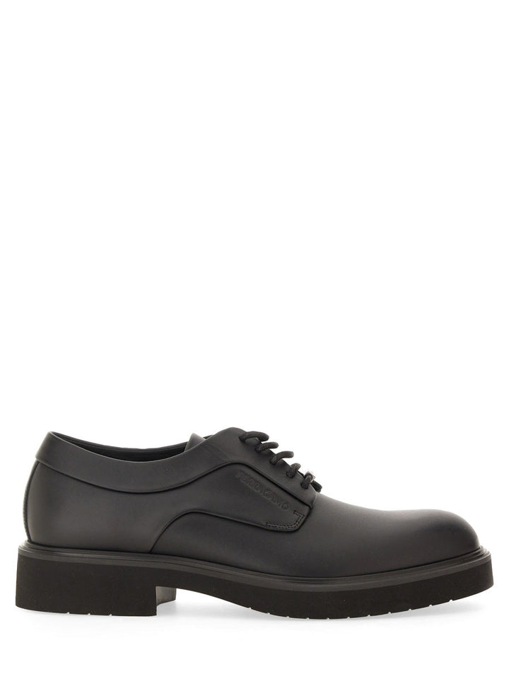 Ferragamo Men Derby With Ornament