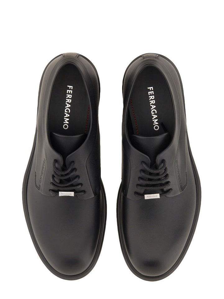 Ferragamo Men Derby With Ornament