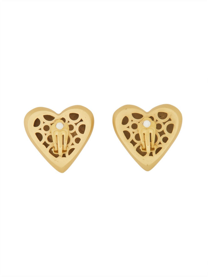 Dolce & Gabbana Women Heart Earrings With Dg Logo