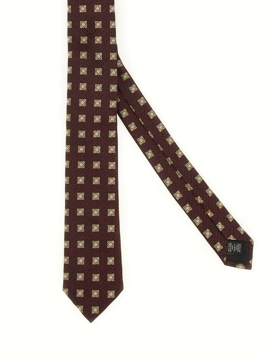Zegna Men Silk Jacquard Tie