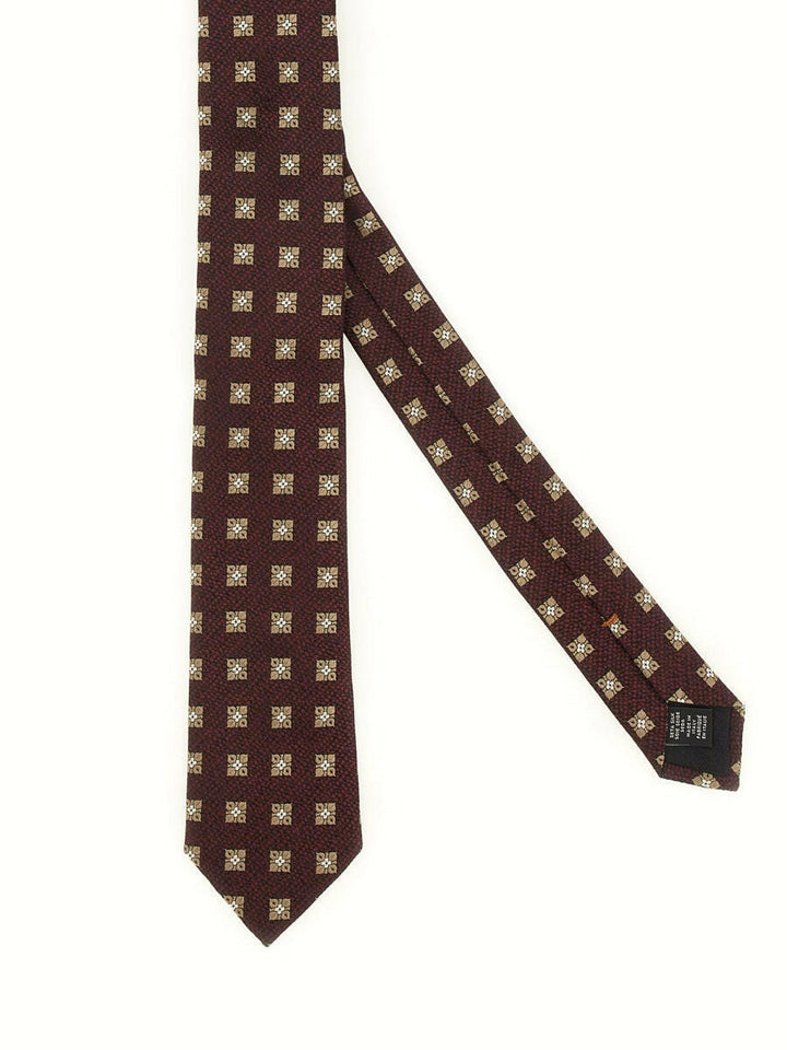 Zegna Men Silk Jacquard Tie