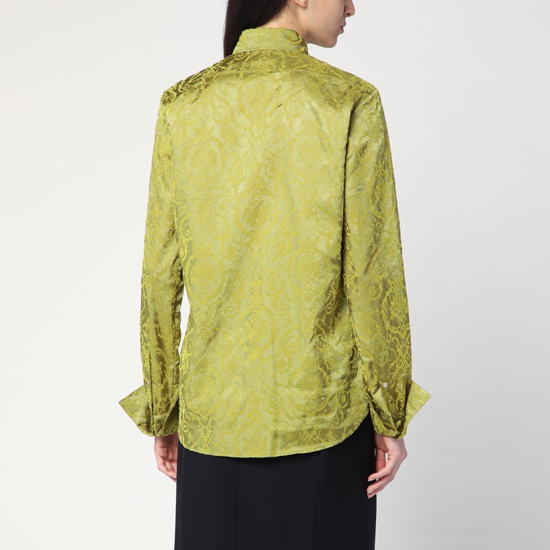 Dries Van Noten Green Shirt With Baroque Pattern Women