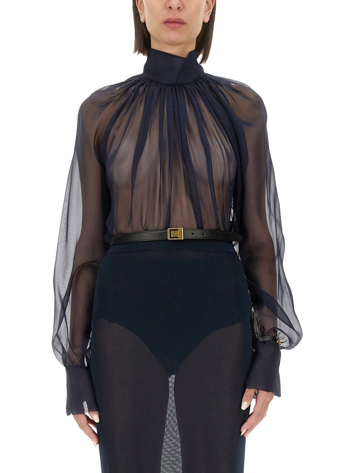 Saint Laurent Women Turtleneck Blouse