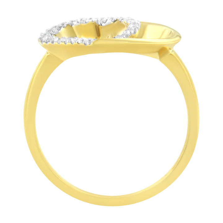 14KT Yellow Gold 1/10 ctw. Diamond Heart Shape Ring (K-L, I1-I2) - Size 7