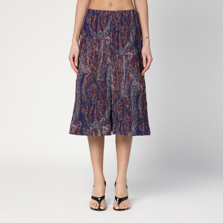 Dries Van Noten Skirt In Jacquard Cotton-Blend Viscose Women