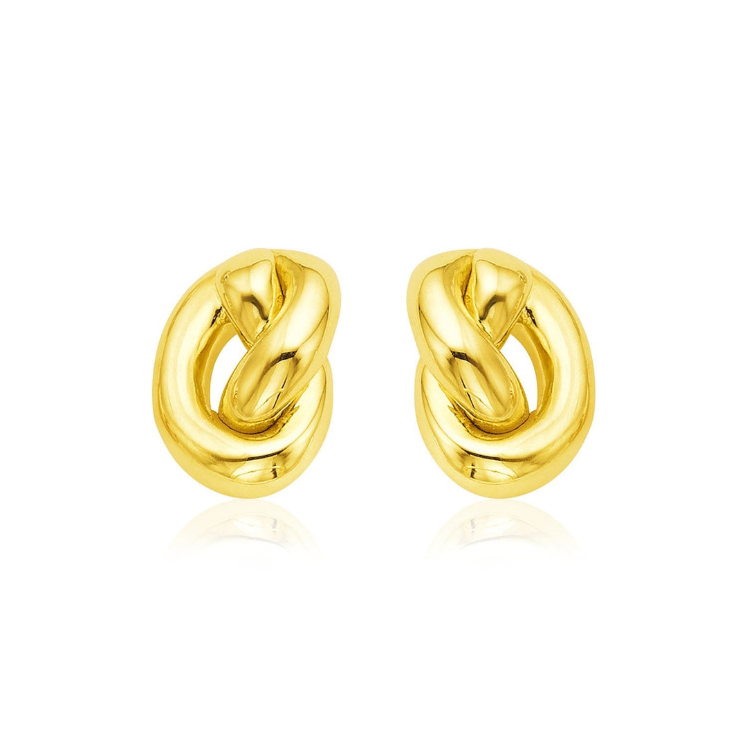 14k Yellow Gold Polished Knot Earrings