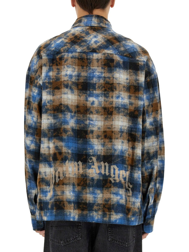 Palm Angels Men Plaid Shirt