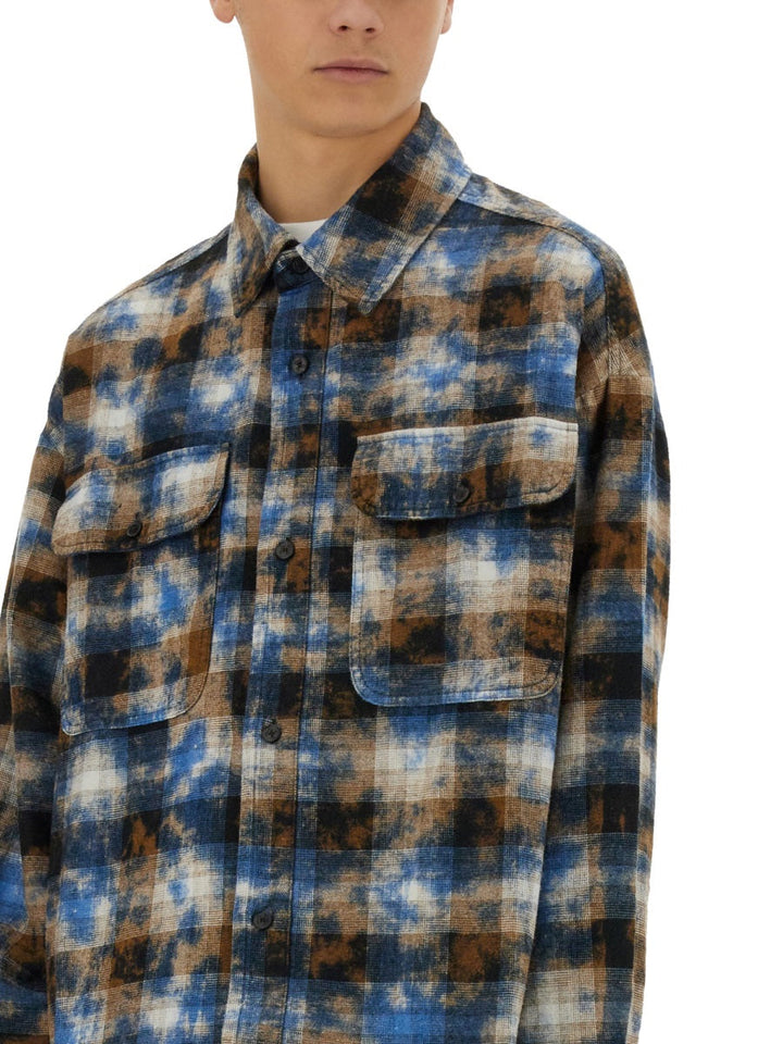 Palm Angels Men Plaid Shirt