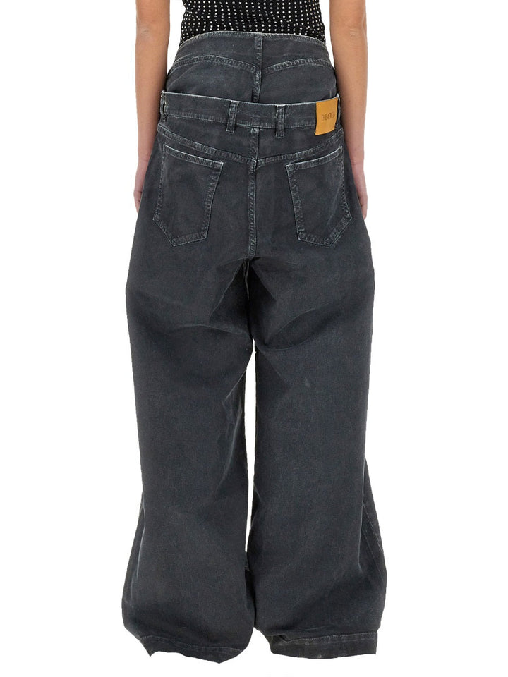 The Attico Women Long Pants "Navy Blue"