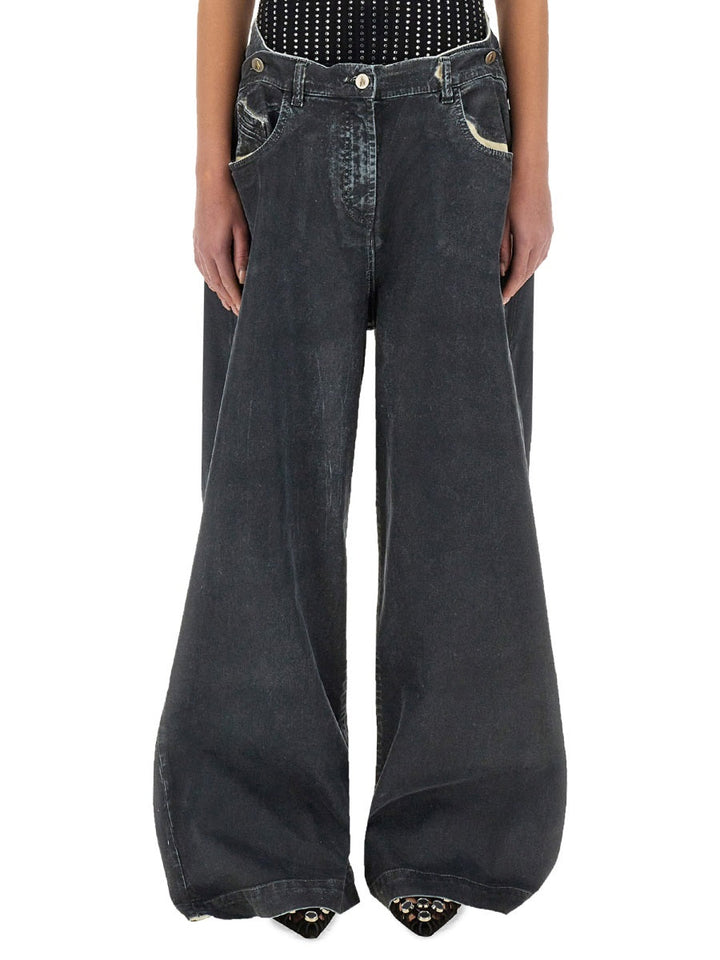 The Attico Women Long Pants "Navy Blue"