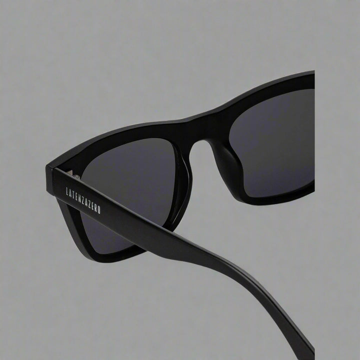 Black stylish Italian designed affordable sunglasses with UV protection.