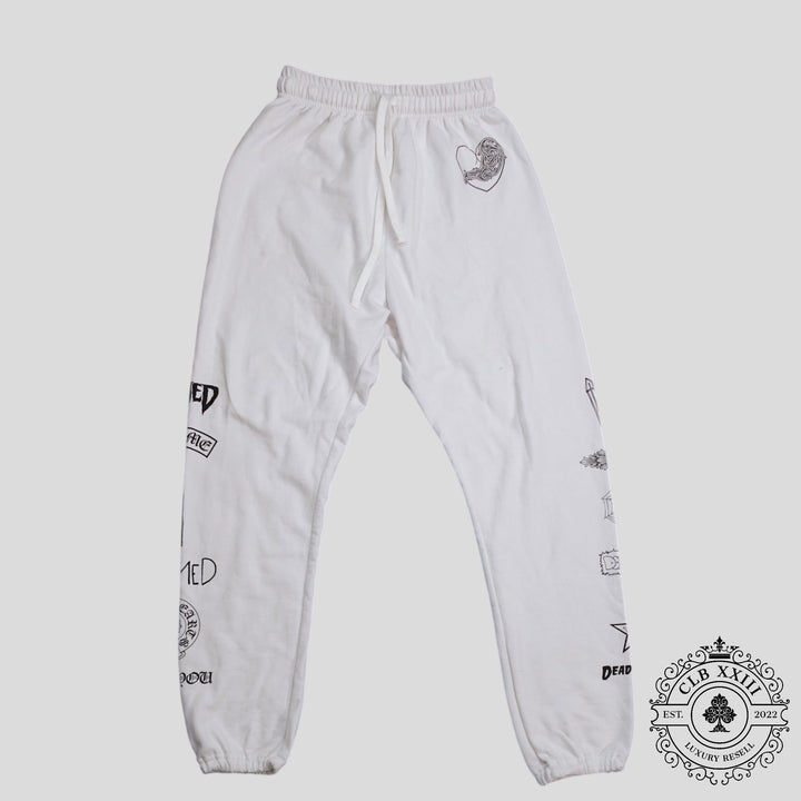 Chrome Hearts Deadly Doll Sweatpants in White
