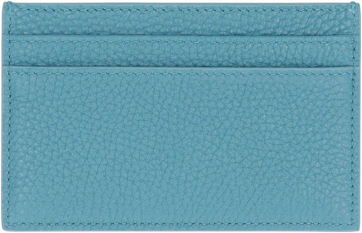 CELINE Pebbled Leather Card Holder with Five Slots -x7 cm