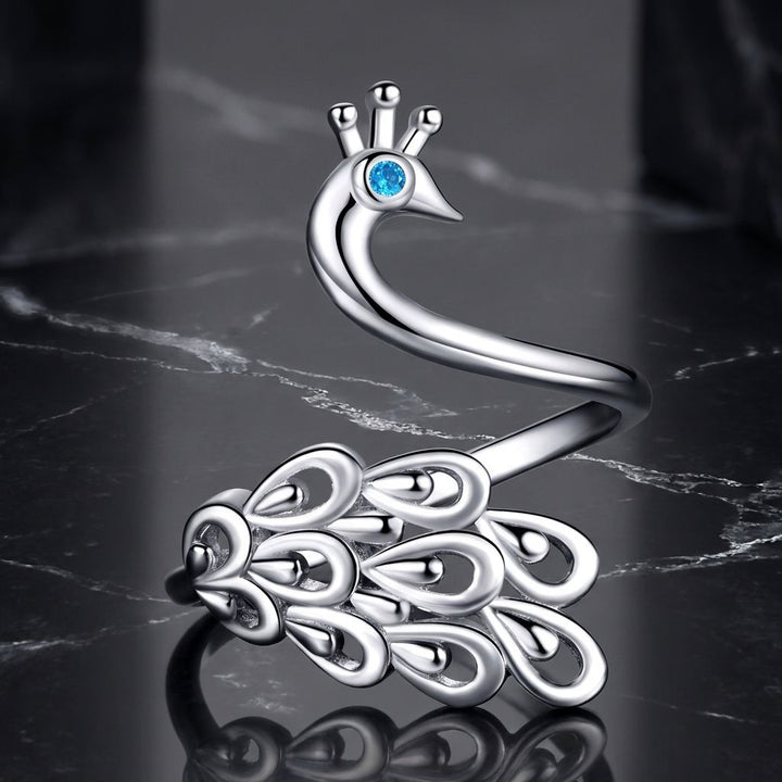 925 Sterling Silver Plated Platinum Pavé Setting CZ Ring for Women