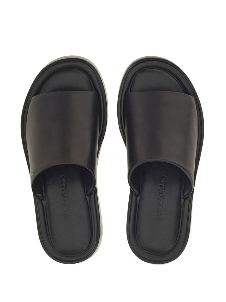 Ferragamo Leather Flat Sandals
