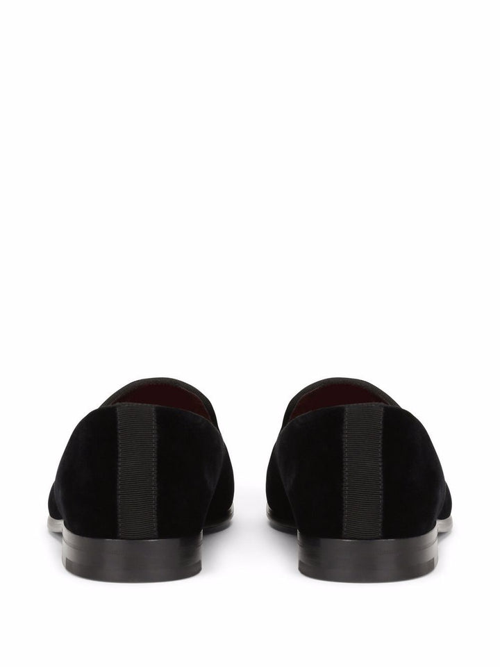 Dolce &amp; Gabbana Logo Velvet Loafers