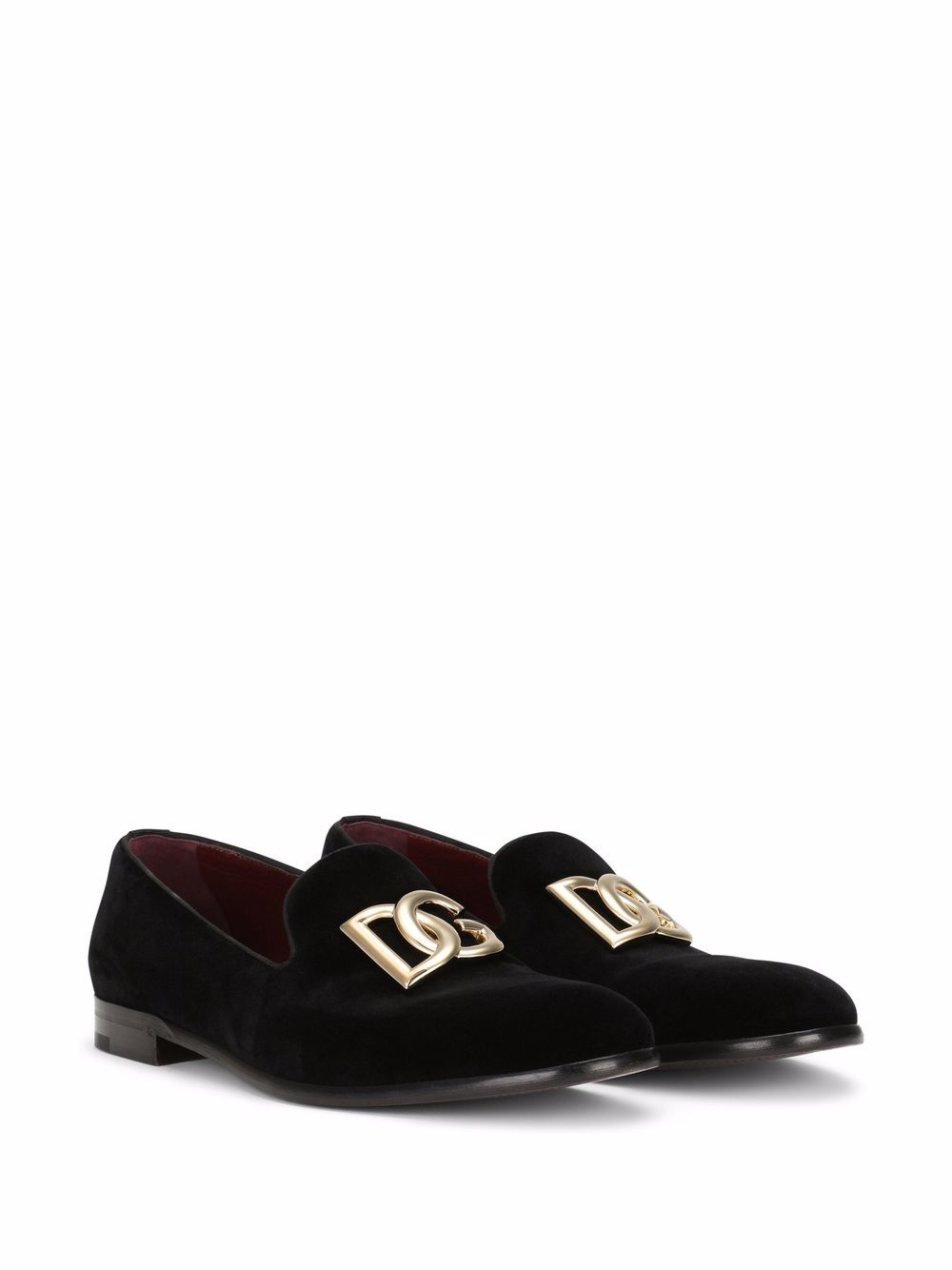 Dolce &amp; Gabbana Logo Velvet Loafers