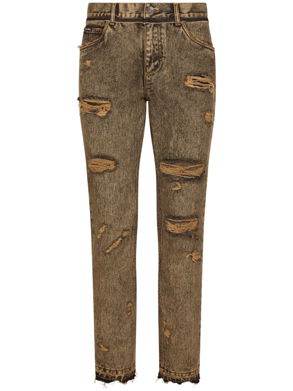 Dolce &amp; Gabbana Ripped Denim Cotton Jeans