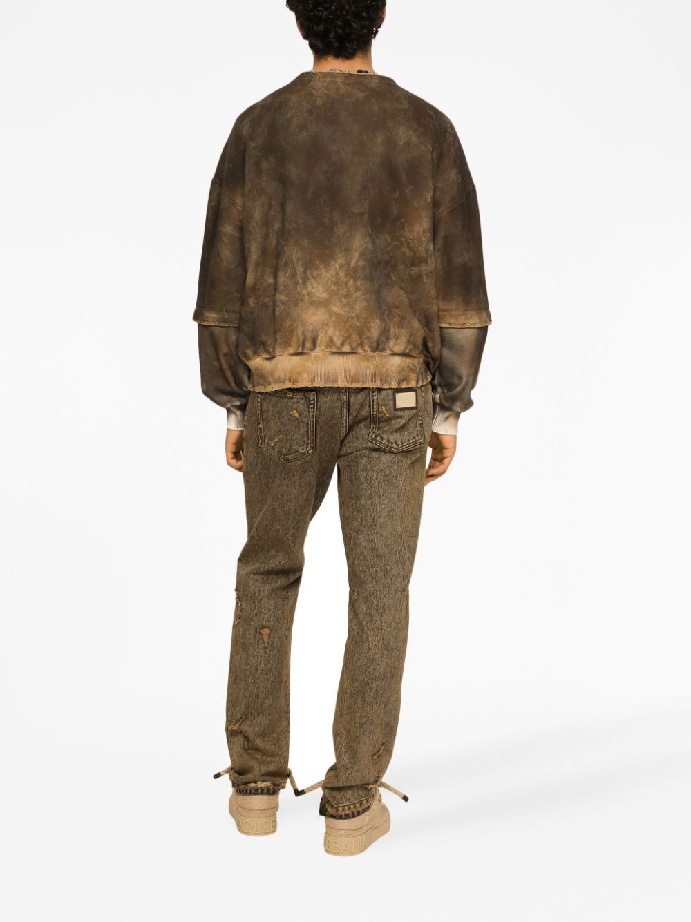 Dolce &amp; Gabbana Ripped Denim Cotton Jeans