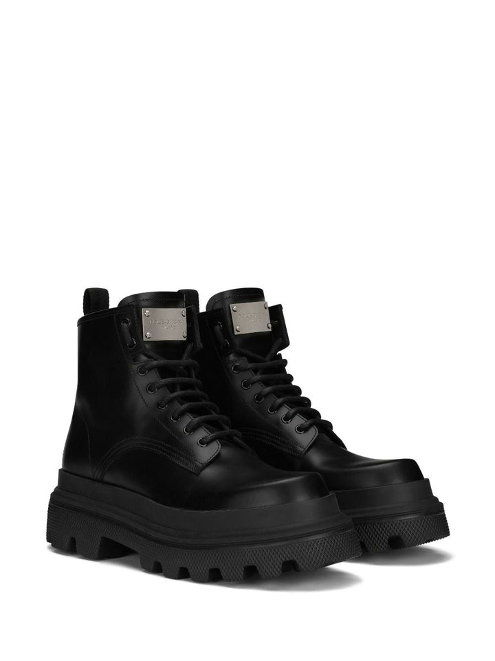 Dolce &amp; Gabbana Leather Laced Up Boots