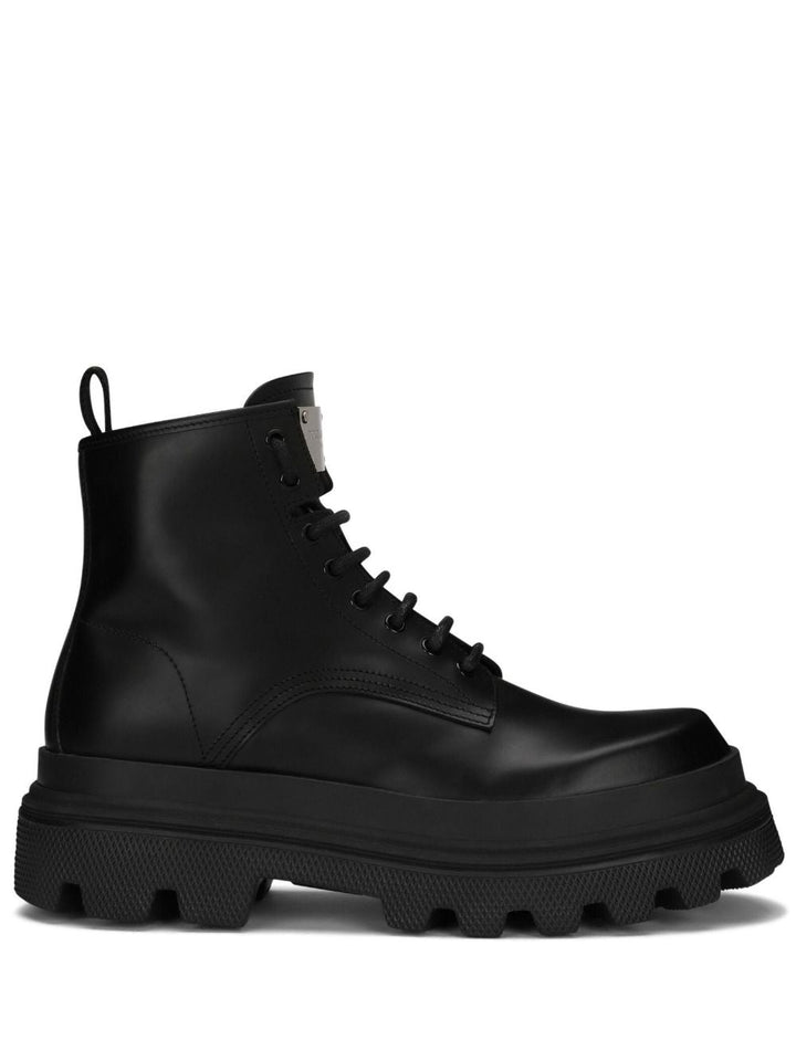 Dolce &amp; Gabbana Leather Laced Up Boots