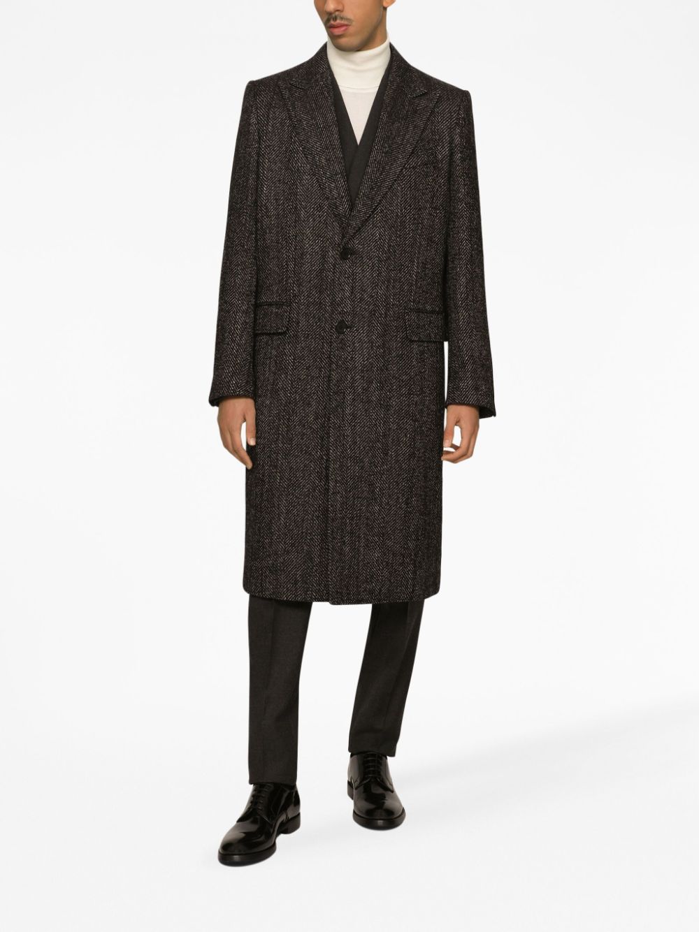 Dolce &amp; Gabbana Wool Single Breasted Coat