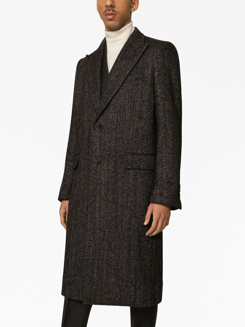 Dolce &amp; Gabbana Wool Single Breasted Coat
