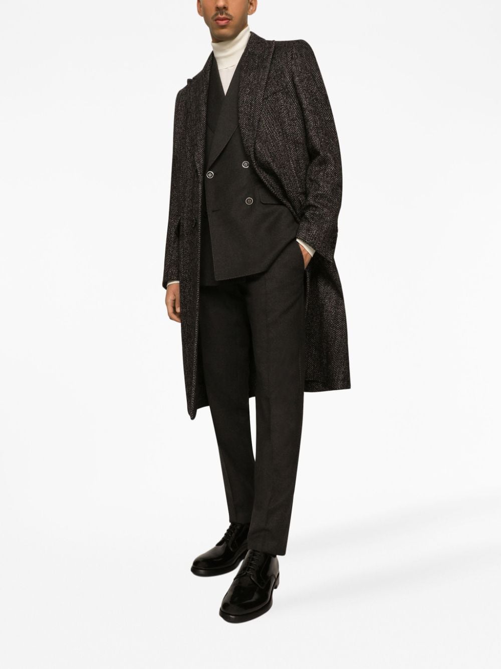 Dolce &amp; Gabbana Wool Single Breasted Coat