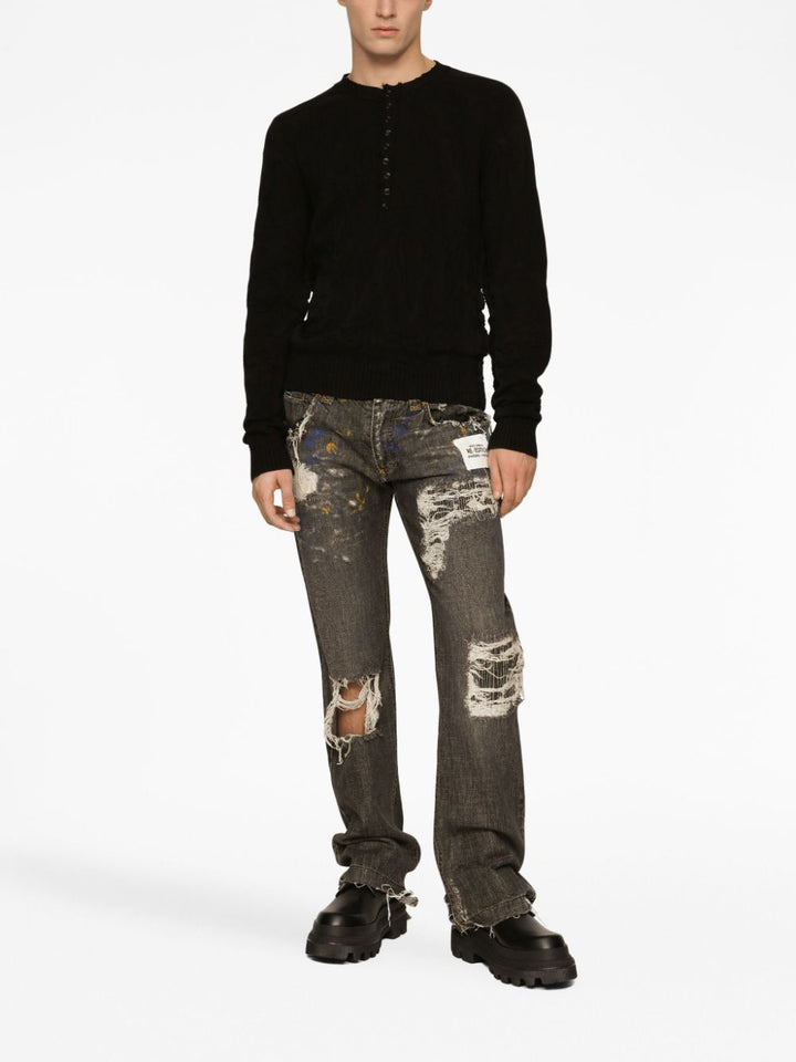 Dolce &amp; Gabbana Ripped Denim Jeans