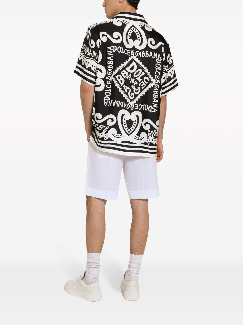 Dolce &amp; Gabbana Marina Print Silk Shirt
