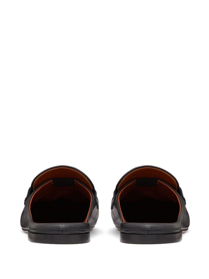 Valentino Garavani V Logo Signature Leather Slippers