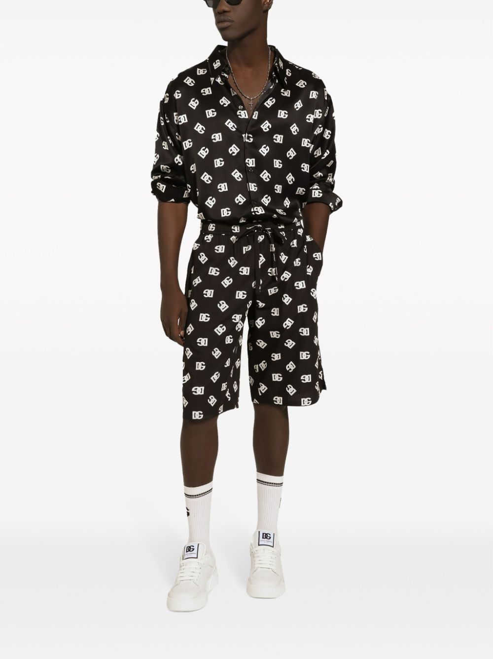 Dolce &amp; Gabbana Allover Logo Shorts