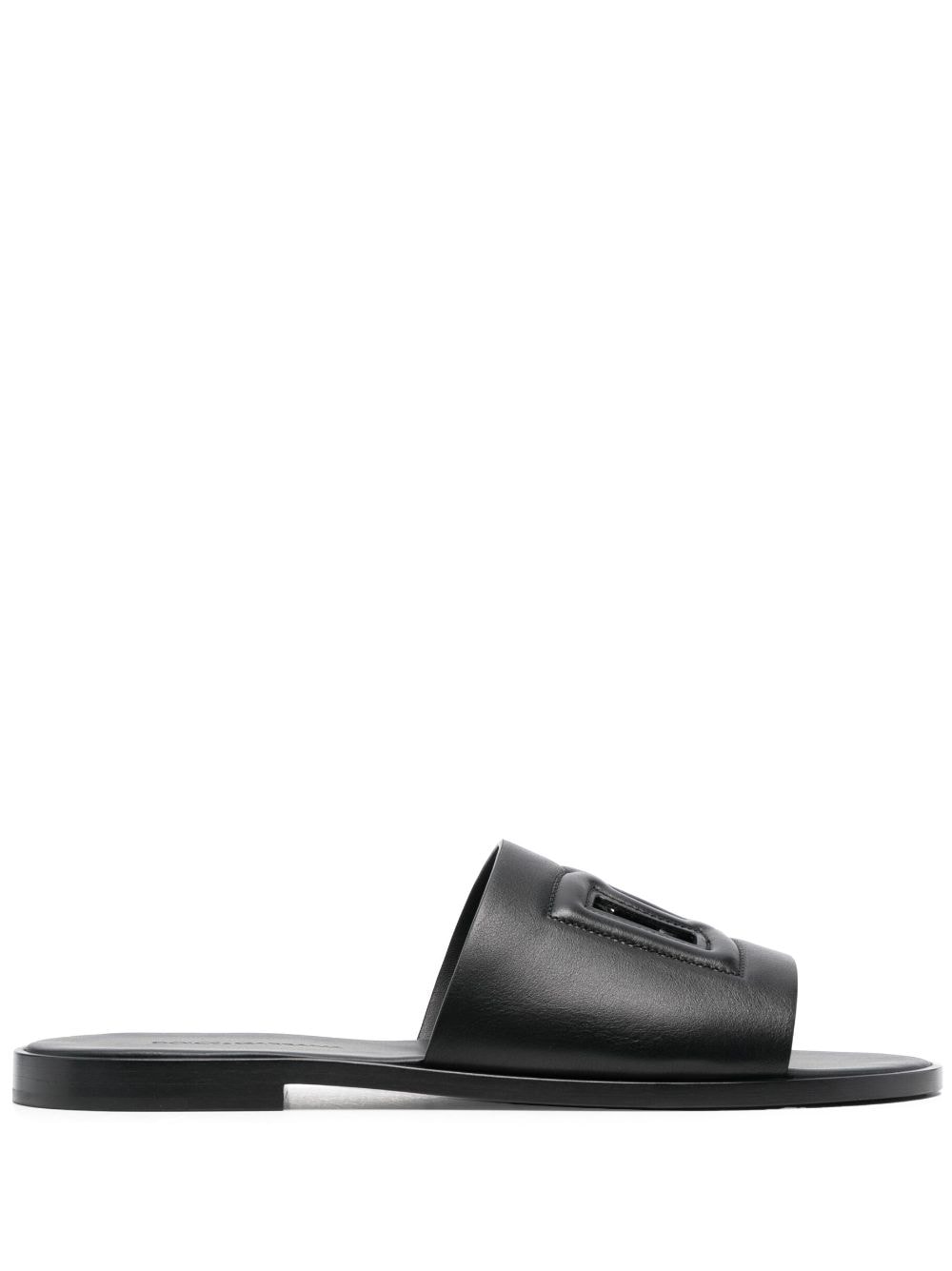 Dolce &amp; Gabbana Dg Leather Flat Sandals