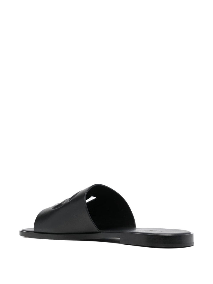 Dolce &amp; Gabbana Dg Leather Flat Sandals