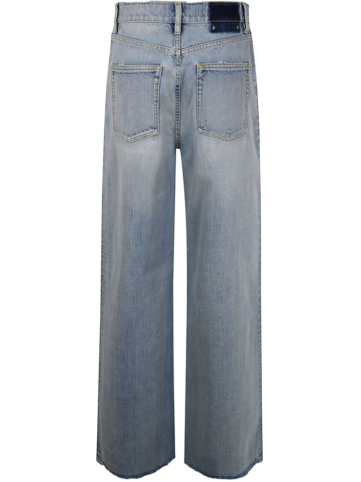 Golden Goose Women Journey W`S Melody Boyfriend Pant Destoyed Bleached Denim