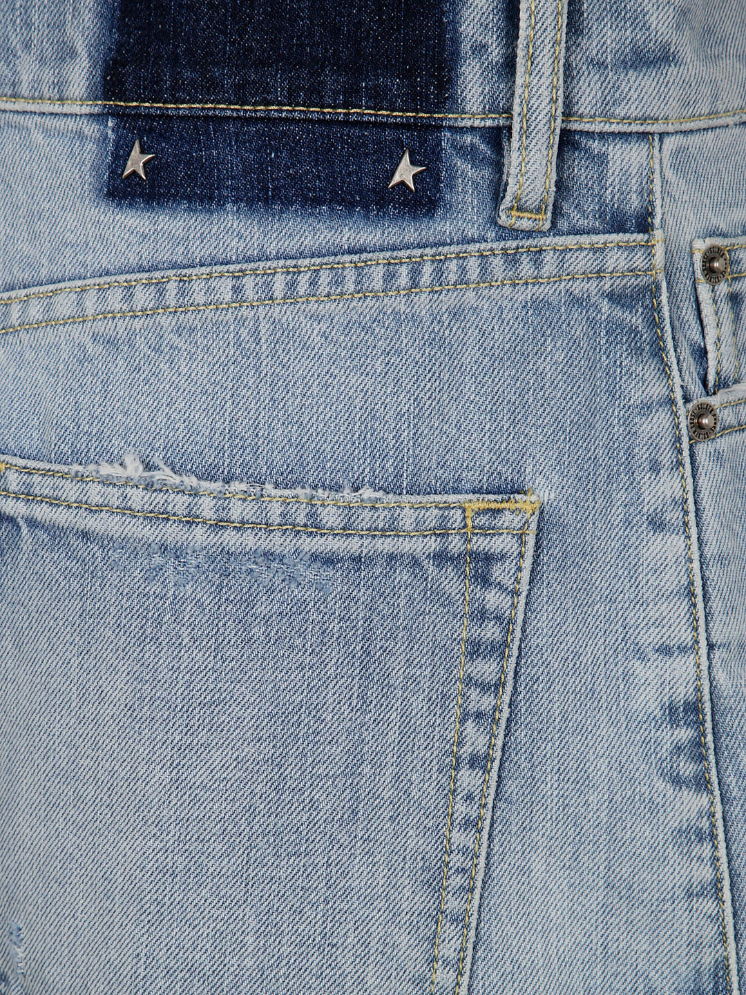 Golden Goose Women Journey W`S Melody Boyfriend Pant Destoyed Bleached Denim