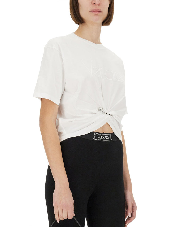 Versace Women "1978 Re-Edition Safety Pin" T-Shirt