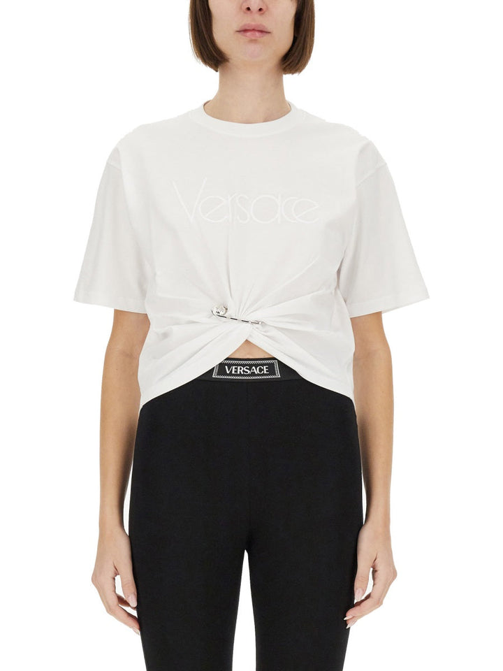 Versace Women "1978 Re-Edition Safety Pin" T-Shirt